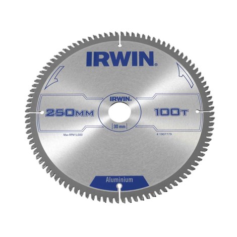 Pjovimo diskas aliuminiui Irwin; 250x2,5x30 mm; Z100