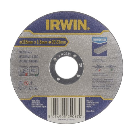 Abrazyvinis pjovimo diskas Irwin IW8082141; 115x1,6 mm