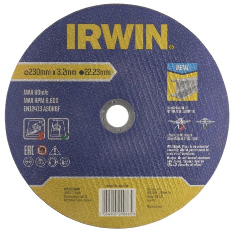 Abrazyvinis pjovimo diskas Irwin IW8082143; 230x3,2 mm