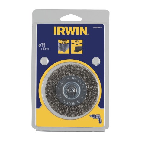 Vielinis apvalus šepetys Irwin IW8088416; 75x10 mm