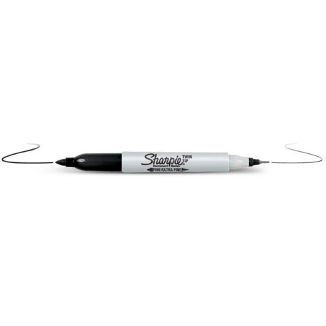 Žymeklis Irwin Sharpie Twin Tip mėlynas