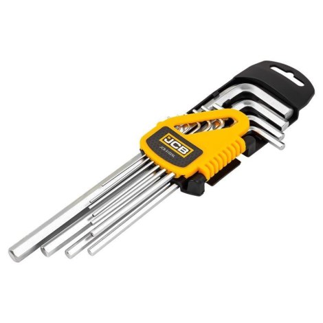 Šešiakampių raktų rinkinys JCB 5102XL; 1,27-10 mm; 10 vnt.