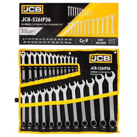 Raktų komplektas JCB 5261P36; 6-36 mm; 25 vnt.