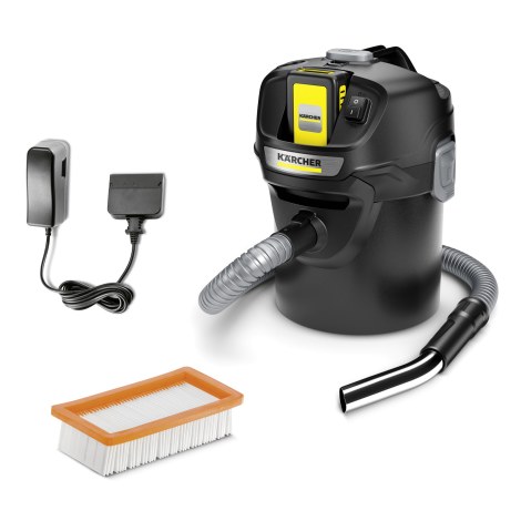 Pelenų siurblys Karcher AD 2 BS; 18 V; 1x2,5 Ah akum.