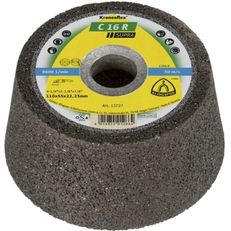 Šlifavimo puodelis Klingspor C 16 R Supra; 110x55x22,23 mm; 6 vnt.