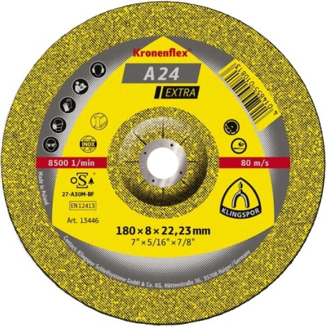 Šlifavimo diskas Klingspor A 24 Extra; 100x6x16 mm; 10 vnt.