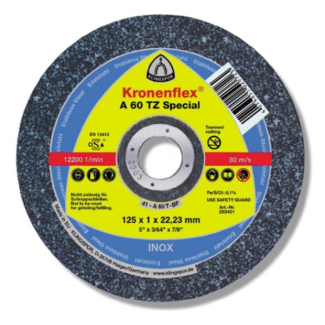 Abrazyvinis pjovimo diskas Klingspor A 60 TZ Special; 115x1 mm; FL; 25 vnt.