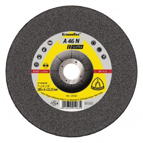 Šlifavimo diskas Klingspor A 46 N Supra; 125x6 mm; 10 vnt.