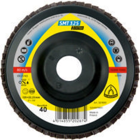 Vėduoklinis šlifavimo diskas Klingspor 321658; 125x22,23 mm; G80; 10 vnt.