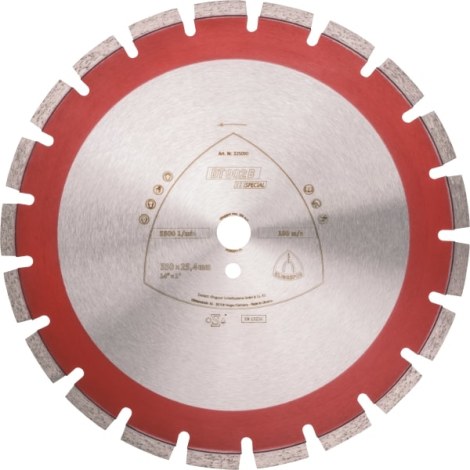 Deimantinis pjovimo diskas Klingspor DT 902 B Special; 450x3,7x25,4 mm