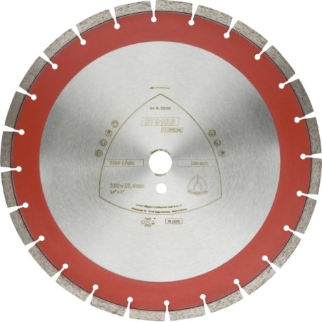 Deimantinis pjovimo diskas Klingspor DT 910 B Special; 500x3,7x25,4 mm