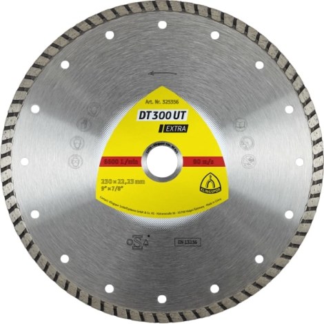 Deimantinis pjovimo diskas šlapiam pjovimui Klingspor DT 300 UT Extra; 125x1,9x22,23 mm