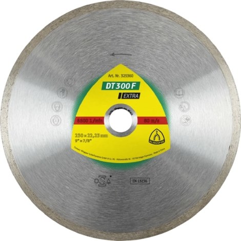 Deimantinis pjovimo diskas šlapiam pjovimui Klingspor DT 300 F Extra; 200x1,9x30,0 mm