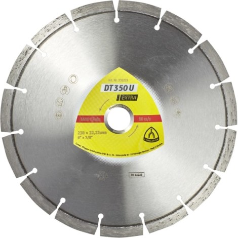 Deimantinis pjovimo diskas Klingspor DT 350 U Extra; 350x3x20,0 mm