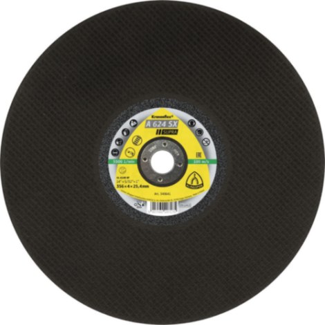 Abrazyvinis pjovimo diskas Klingspor A 624 SX Supra; 356x4 mm; 10 vnt.