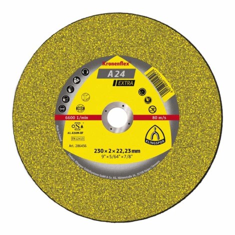 Abrazyvinis pjovimo diskas Klingspor A 24 Extra; 125x2,5 mm; X-Lock; 25 vnt.