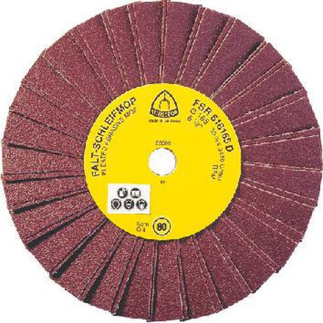 Vėduoklinis šlifavimo diskas Klingspor 5831; 165x14 mm; G80; 10 vnt.