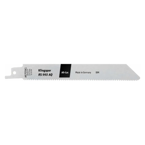 Pjūkleliai tiesiniam pjūklui Klingspor 670341; 150 mm; 5 vnt.
