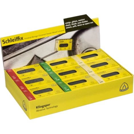 Šlifavimo kempinė Klingspor SFK 655 SET; 80x50x20 mm; G60-240; 18 vnt.