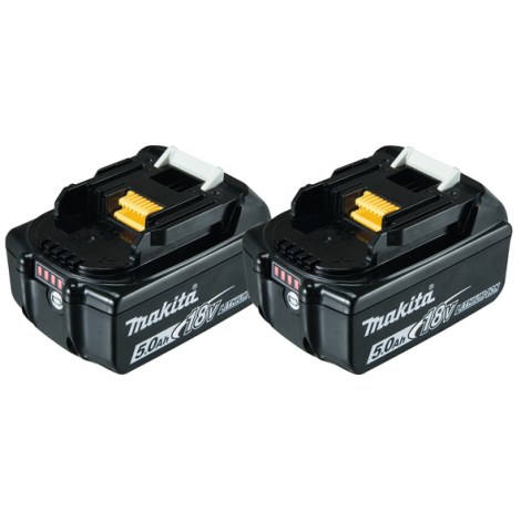 Akumuliatorius Makita Twinpack BL1850B; 18 V; 2x5,0 Ah; Li-ion