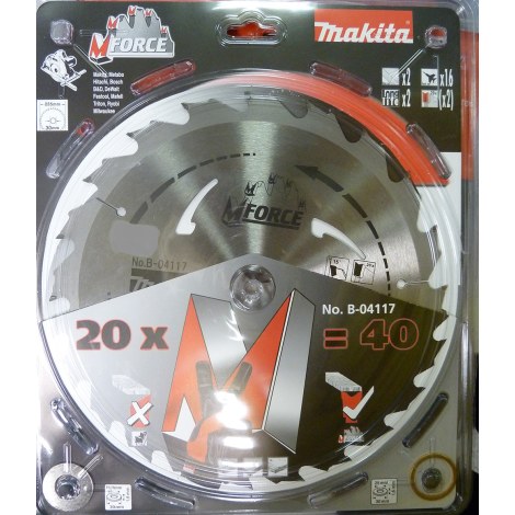 Pjovimo diskas medienai Makita M-FORCE; 235x2,3x30,0 mm; Z20; 15°  