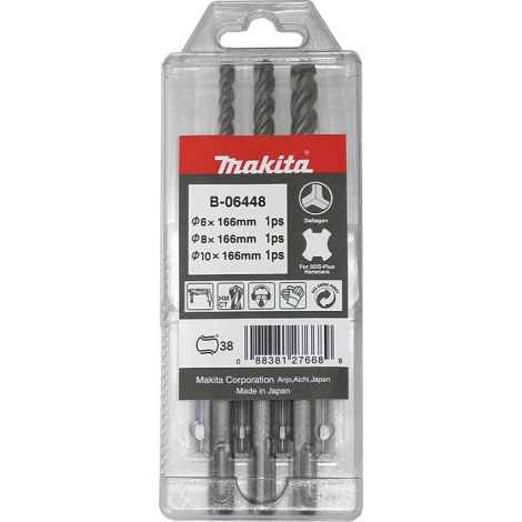 3 grąžtų betonui rinkinys Makita Deltagon; SDS-plus