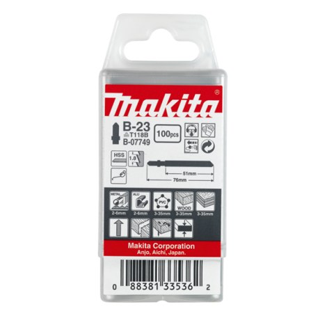Pjūkleliai siaurapjūkliui Makita T118B; 100 vnt.