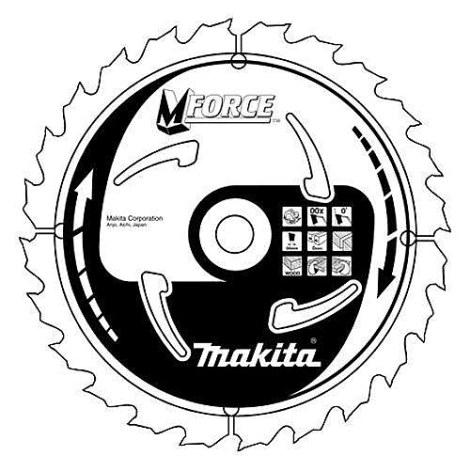 Pjovimo diskas medienai Makita MFORCE; 165x2x30,0 mm; Z10; 15°  