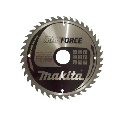 Pjovimo diskas medienai Makita; 180x2,4x30,0 mm; Z40; 20°  