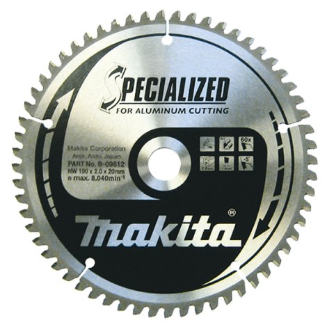 Pjovimo diskas aliuminiui Makita; 190x2x20,0 mm; Z60; -5°  