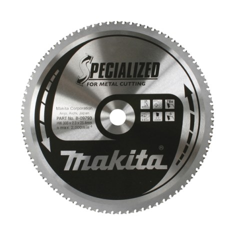 Pjovimo diskas metalui Makita; 305x2,3x25,4 mm; Z78; -5°  