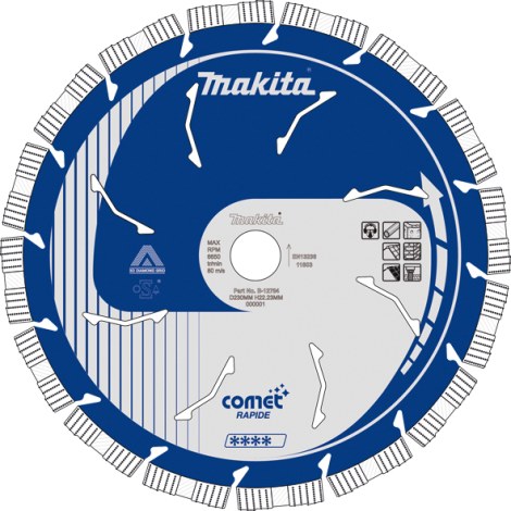 Deimantinis pjovimo diskas Makita Comet Rapid; 300 mm 