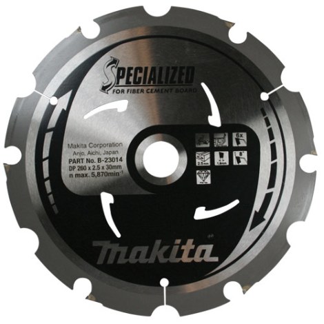 Pjovimo diskas fibrocementui Makita; 305x2,5x30,0 mm; Z8; 8°  