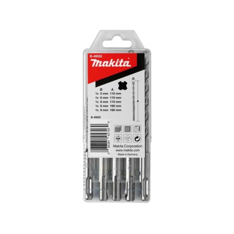 5 grąžtų betonui rinkinys Makita B-49052, SDS-plus