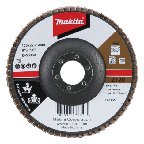 Vėduoklinis šlifavimo diskas Makita B-53958; 125 mm; Z120 