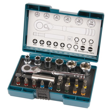 Sukimo antgalių komplektas Makita B-54081; 21 vnt.