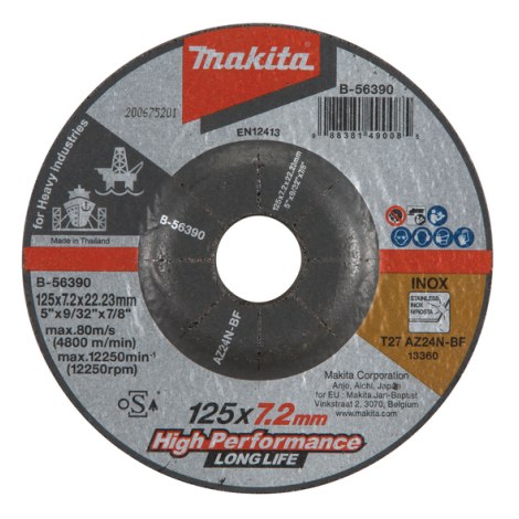 Galandinimo diskas Makita B-56390; 125x7,2 mm