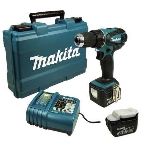Suktuvas-gręžtuvas Makita BDF446RFE; 14,4 V; 2x3,0 Ah akum.