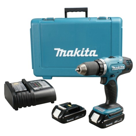 Smūginis suktuvas-gręžtuvas Makita BHP453SHE; 18 V; 2x1,3 Ah akum.