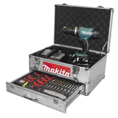 Suktuvas-gręžtuvas Makita BDF453SHEX; 18 V; 2x1,3 Ah akum.