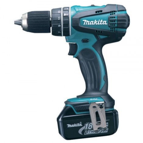Smūginis suktuvas-gręžtuvas Makita BHP456RFJ; 18 V; 2x3,0 Ah akum.