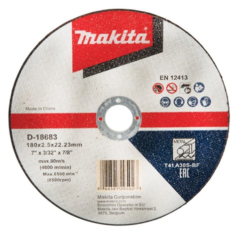 Abrazyvinis pjovimo diskas Makita A 30 S; 180x2,5 mm 