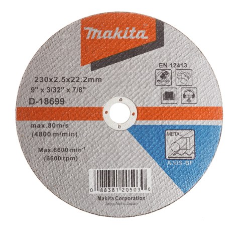 Abrazyvinis pjovimo diskas Makita; 230x2,5 mm metalui