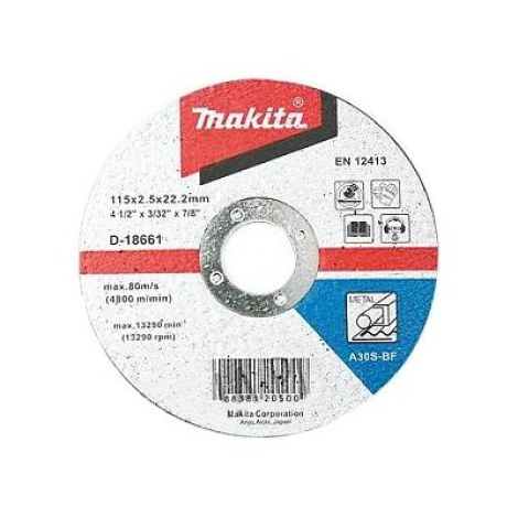 Abrazyvinis pjovimo diskas Makita INOX WA 60 T; 115x1,2 mm 
