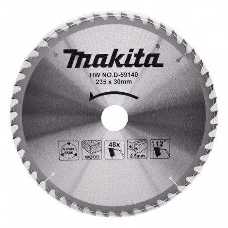 Pjovimo diskas medienai Makita; 235x2,5x30,0 mm; Z48; 12°