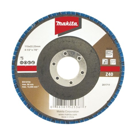 Vėduoklinis šlifavimo diskas Makita Economy; 125 mm; Z80