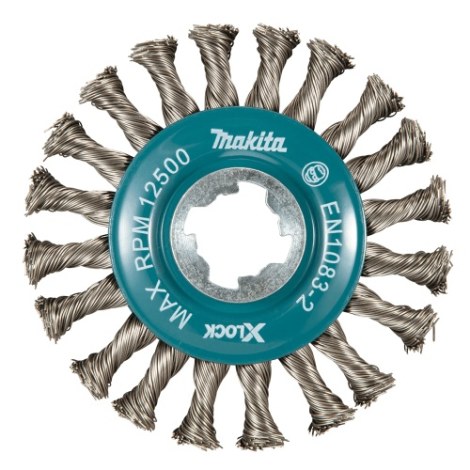 Vielinis apvalus šepetys Makita X-LOCK; 0,5x115 mm