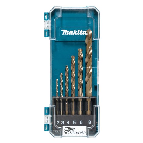 Grąžtų metalui rinkinys Makita D-75758; HSS-CO; 2-8 mm; 6 vnt.