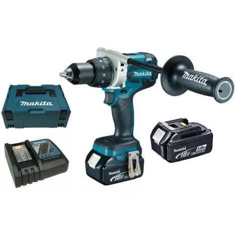 Suktuvas-gręžtuvas Makita DDF481RTJ; 18 V; 2x5,0 Ah akum. (ekspozicinė prekė)