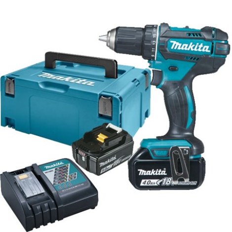 Suktuvas-gręžtuvas Makita DDF482RMJ; 18 V; 2x4,0 Ah akum.
